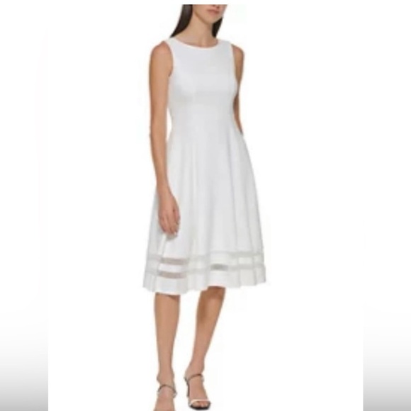 Calvin Klein Size 10 Sleeveless A Line Dress - Picture 4 of 8